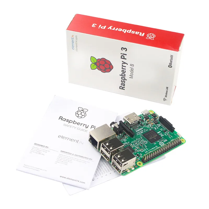 Original 1GB Ras Pi 3 Kit Raspberry Pi 3 Model B Board+Acrylic Case+Cooling Fan+SIC Heat Sink+5V2.5A Power Charger+2.4G Keyboard