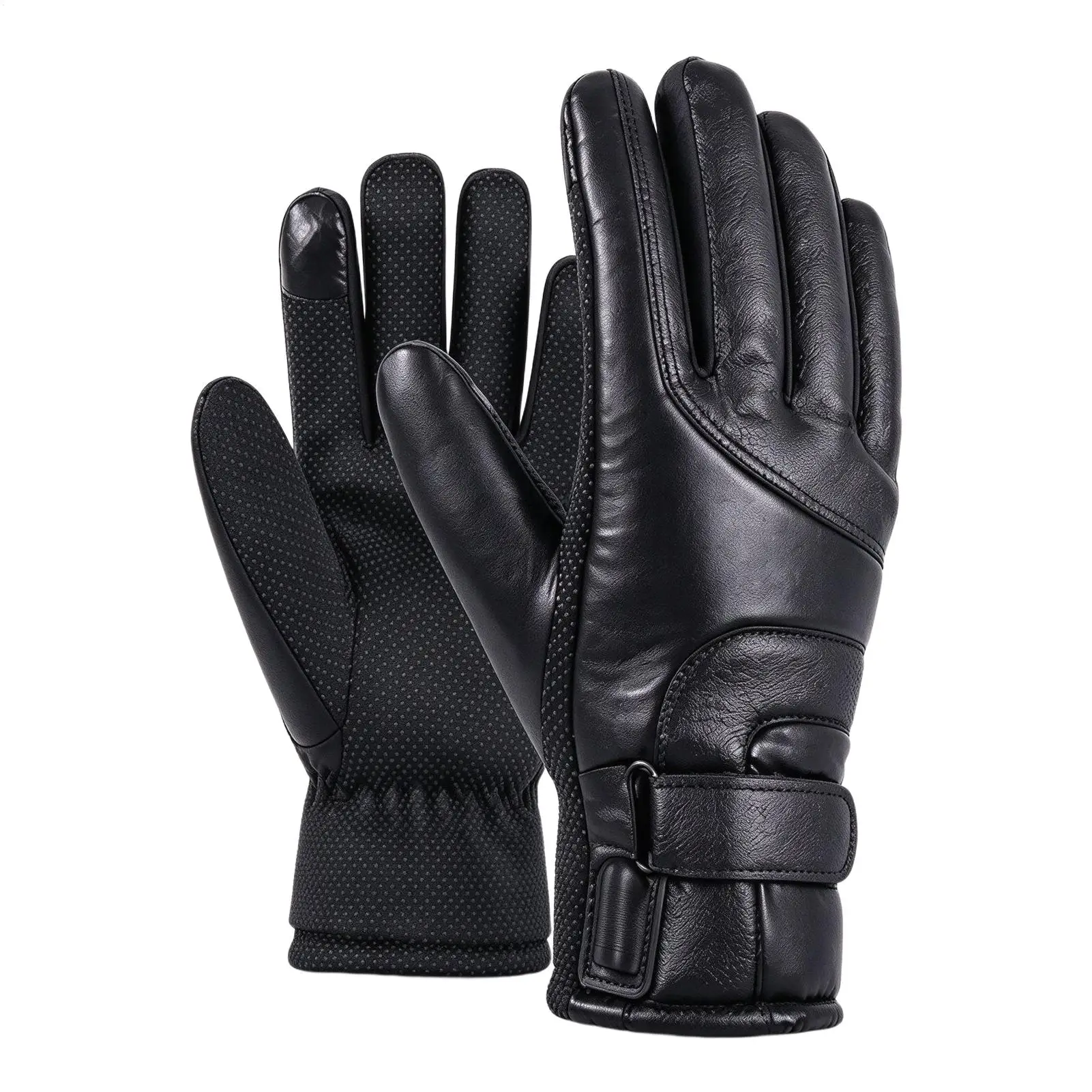 Heated Motorcycle Gloves 3 Heat Levels Touchscreen Motorcycle Windproof Winter Thermal Gloves For Women Men Outdoor Sports