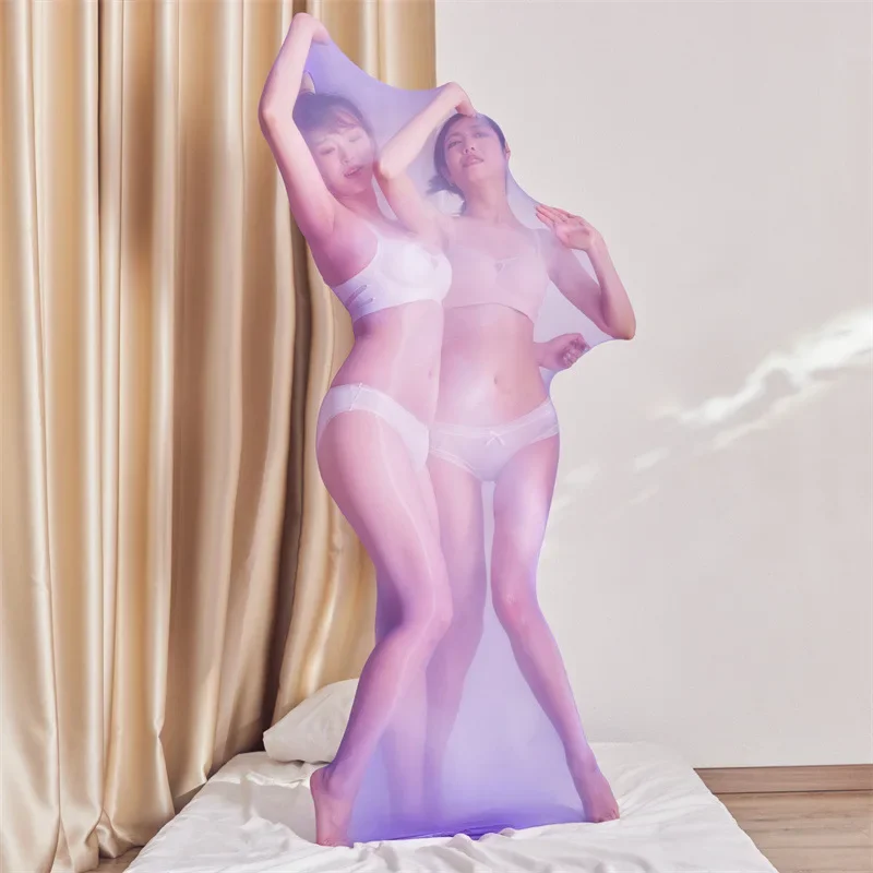 Two persons Mummy Stockings Sleeping Bag Full Coverage Jumpsuit Stockings Sleeping Full Body Mummy Headband Tight Fitting Tights