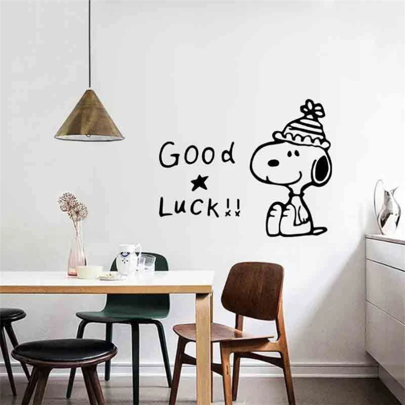 MINISO Cartoon Snoopy Baby Home Decals Wall Stickers For Kids Room Princess Room Kindergarten Bathroom Sticker Anime Poster