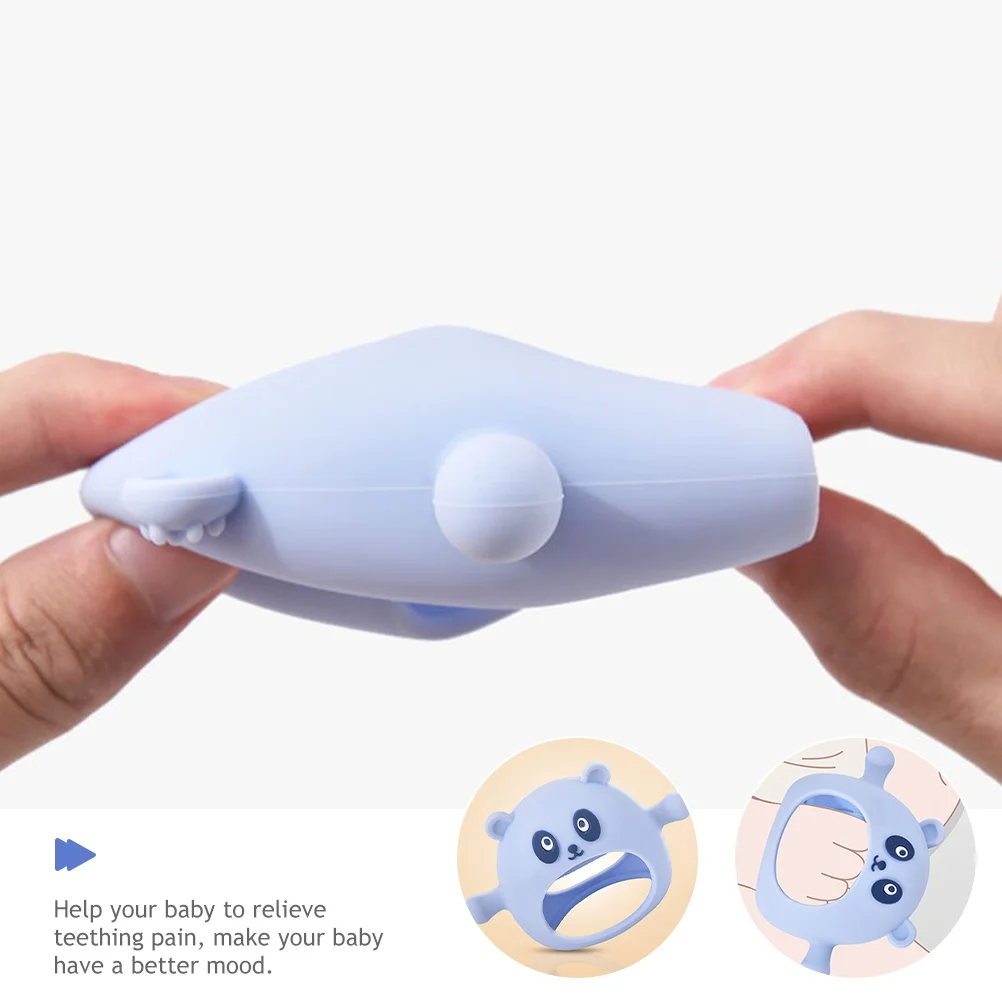 

Silicone Baby Teether Cartoon Infant Molar Supply Teething Mittens Chewing Tool Soothes Gums Baby Toys Infant Toy