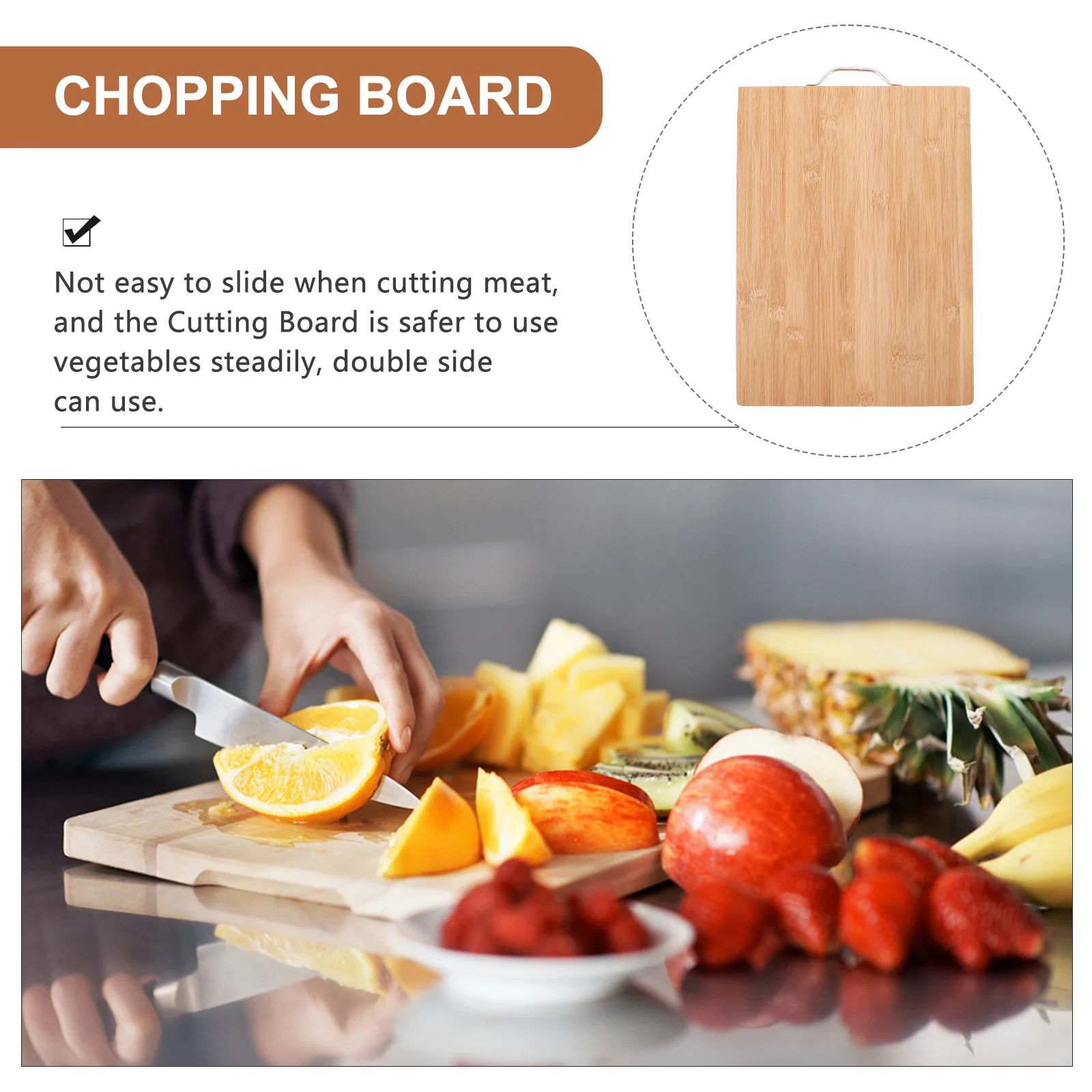 Cutting Board Small Chopping Boards Kitchen Gadget Hanging Bamboo Bulk Beige Household