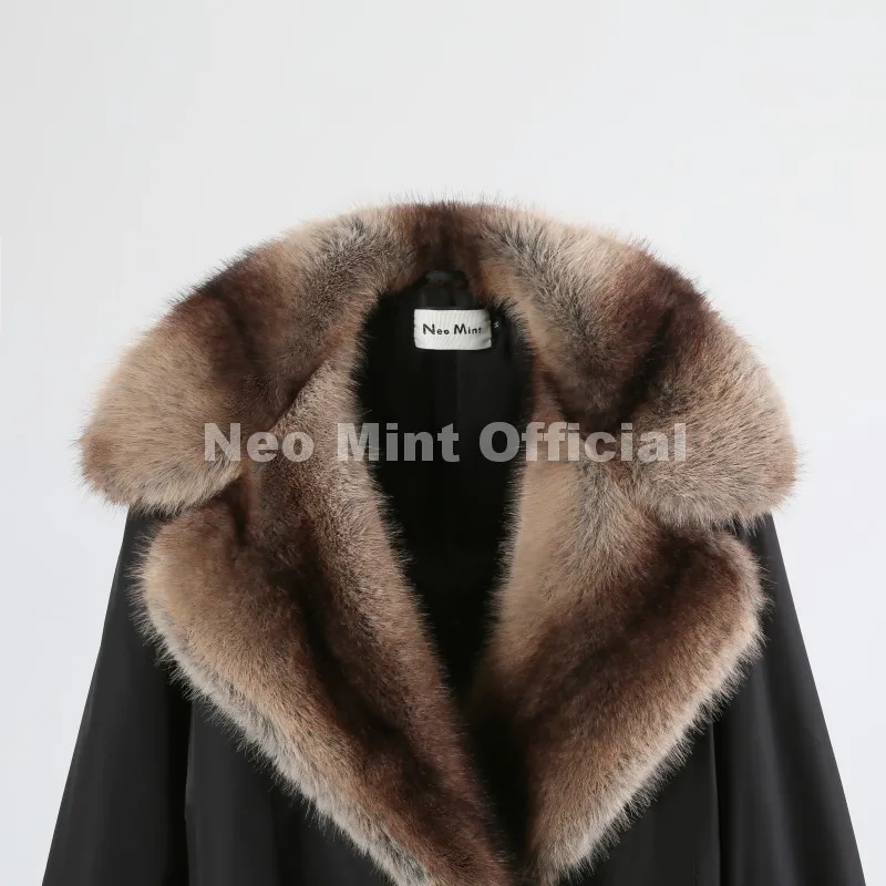 Neo Mint Trendy 2026 Fur Collar Bomber Jacket Women Winter Warm Padded Coat Parkas Luxury Brand Quilted Puffer Jackets Overcoats