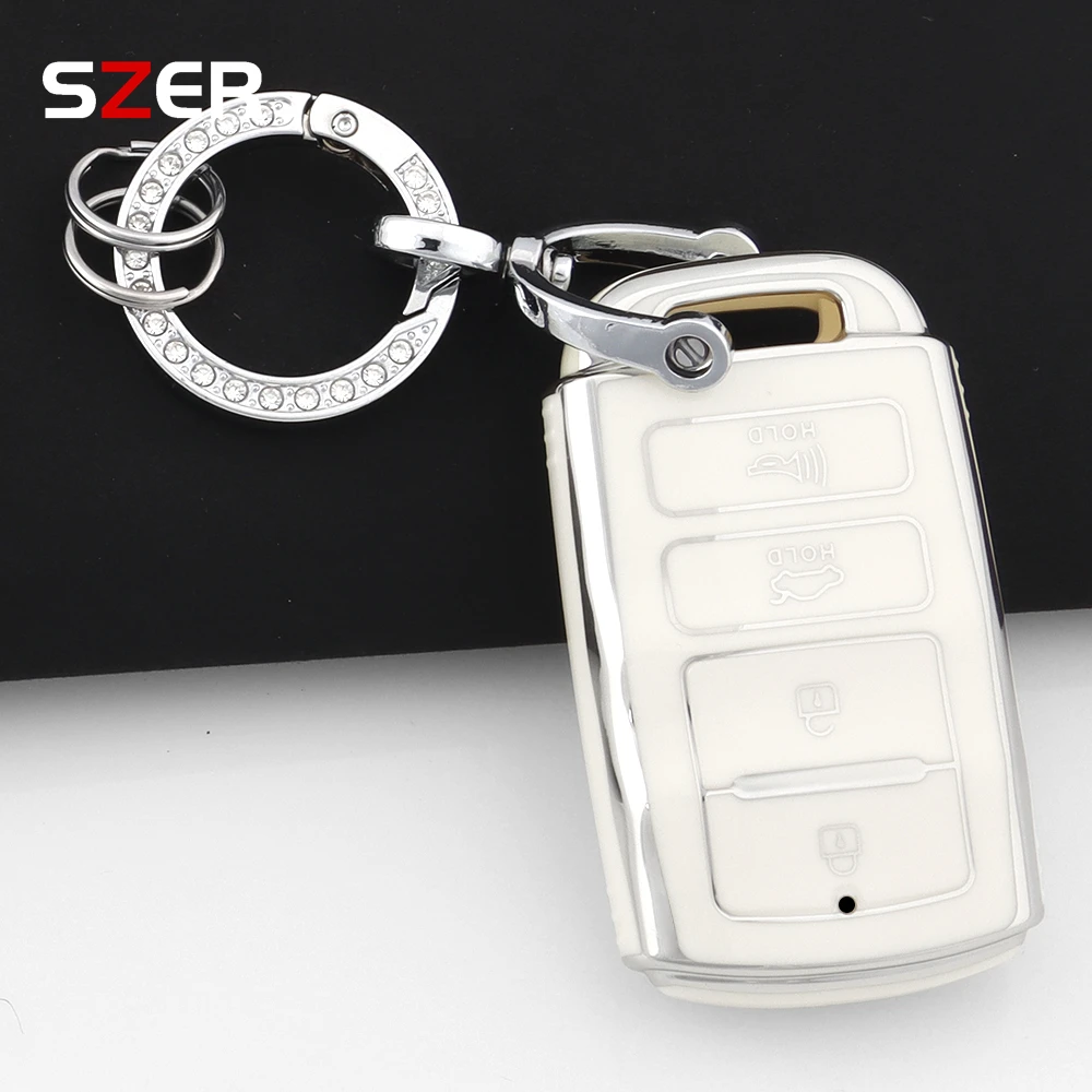 حافظة مفاتيح السيارة عن بعد من البولي يوريثان غطاء شل فوب لكيا كادينزا K7 K-04 سلسلة K9 سورينتو K900 حامي حقيبة سلسلة مفاتيح اكسسوارات السيارات #3