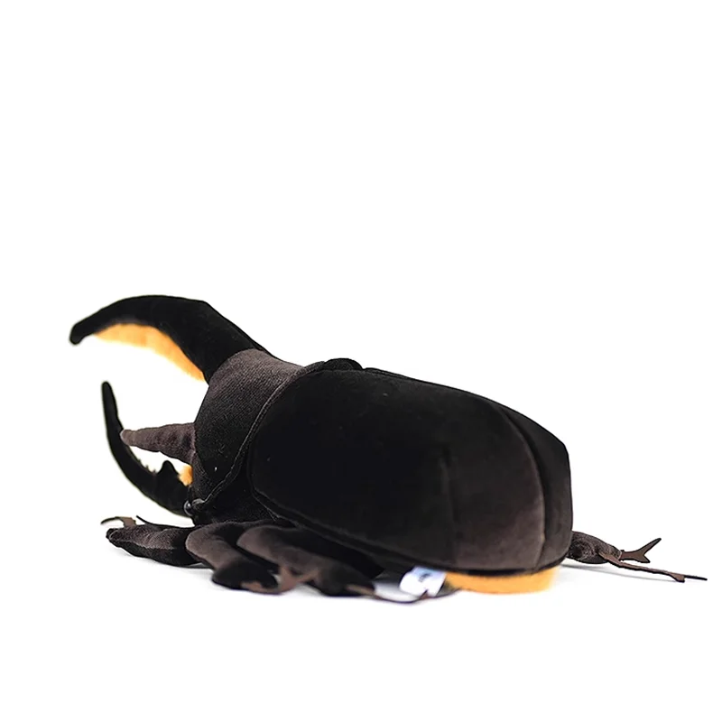 Soft Dynastes Neptunus Beetle Plush Toy Realistic Insect Bugs Neptune Beetles Stuffed Animal Toys Educational Gifts