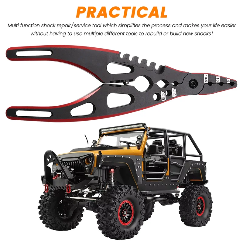 RC 1/8 1/10 1/14 RC 자동차 크롤러-[A68T] 용 전문 멀티 도구 금속 클램프 충격 펜치 볼 헤드 클립