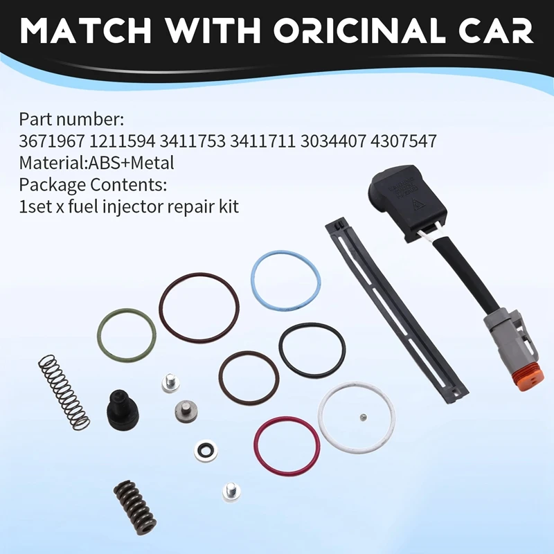 Diesel Fuel Injector Repair Kit 3671967 1211594 3411753 3411711 4307547 For Cumins ISM M11 N14 Injector Wire Harness