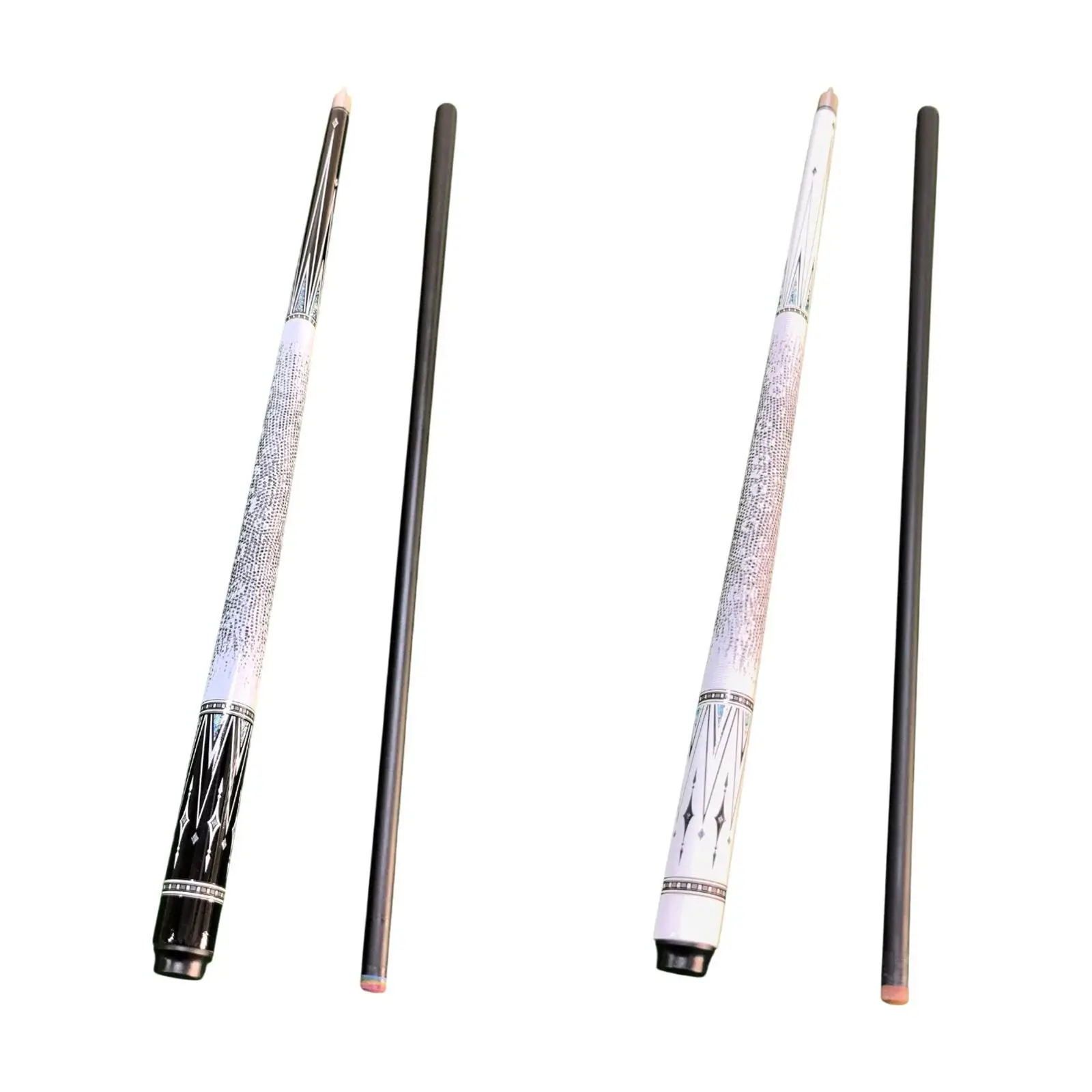 

Two Piece Carbon Pool Cue Stick Lightweight Snooker Cue for Billiard Players Training and Practice