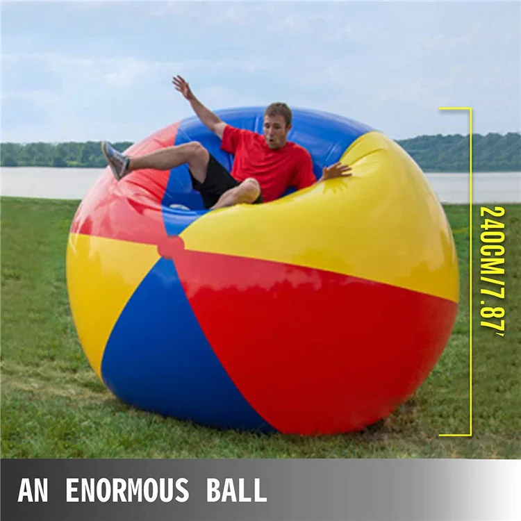 Buntes, großes aufblasbares Strandball- und Schläger-Set, 6-teiliges PVC-Wasserspielzeug für Spaß im Freien, geeignet für Größe 100/200 cm – Detail 5