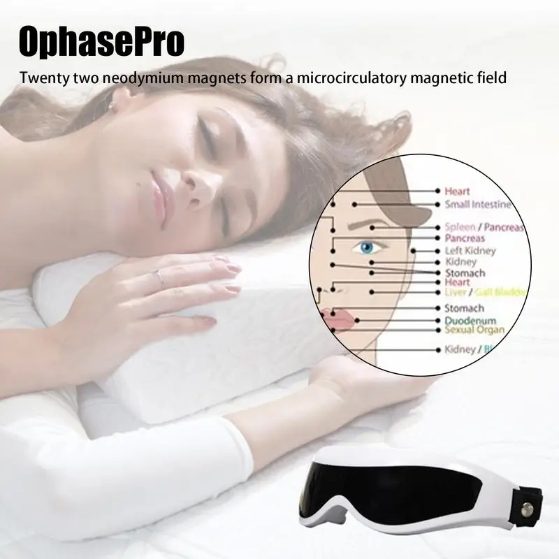 Eye Massage Glasses Rechargeable Massaging Vibration Equipment with 9 Massage Mode Personal Care Product for Relaxation