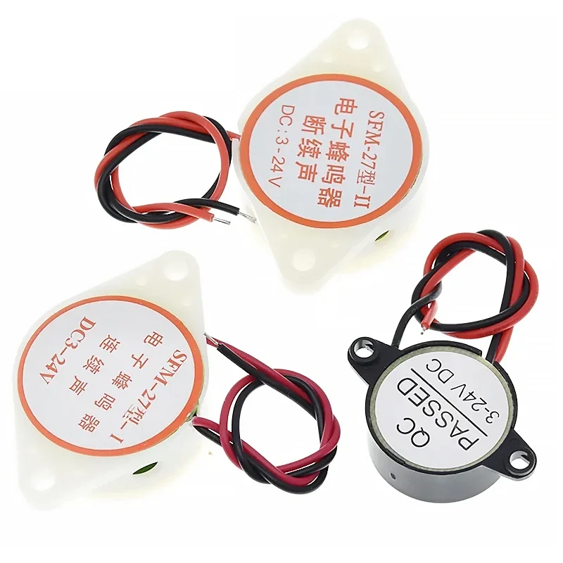 SFM-27 SFM-20 95DB Alarm High-decibel DC 3-24V 12V Electronic Buzzer Beep Alarm Intermittent Continuous Beep for Arduino Car Van