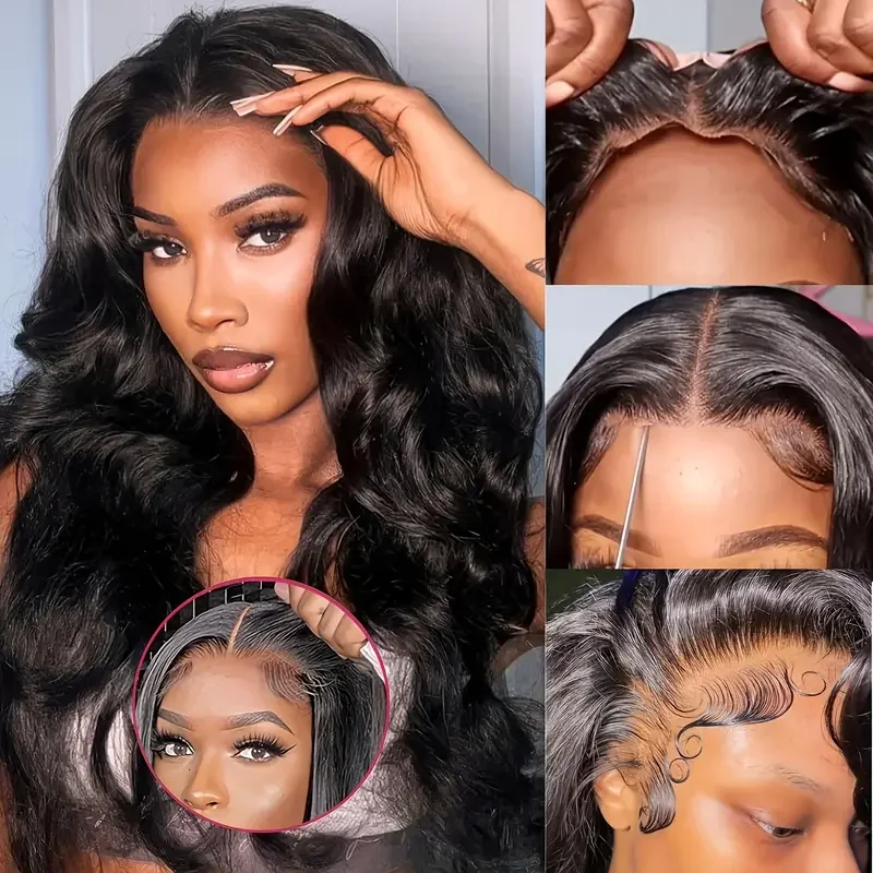 

Glueless Wear And Go Pre Cut Body Wave Lace Front Wigs Human Hair Pre Plucked With Baby Hair HD Lace Frontal Human Hair Wigs 4x4 Glueless Closure Wig