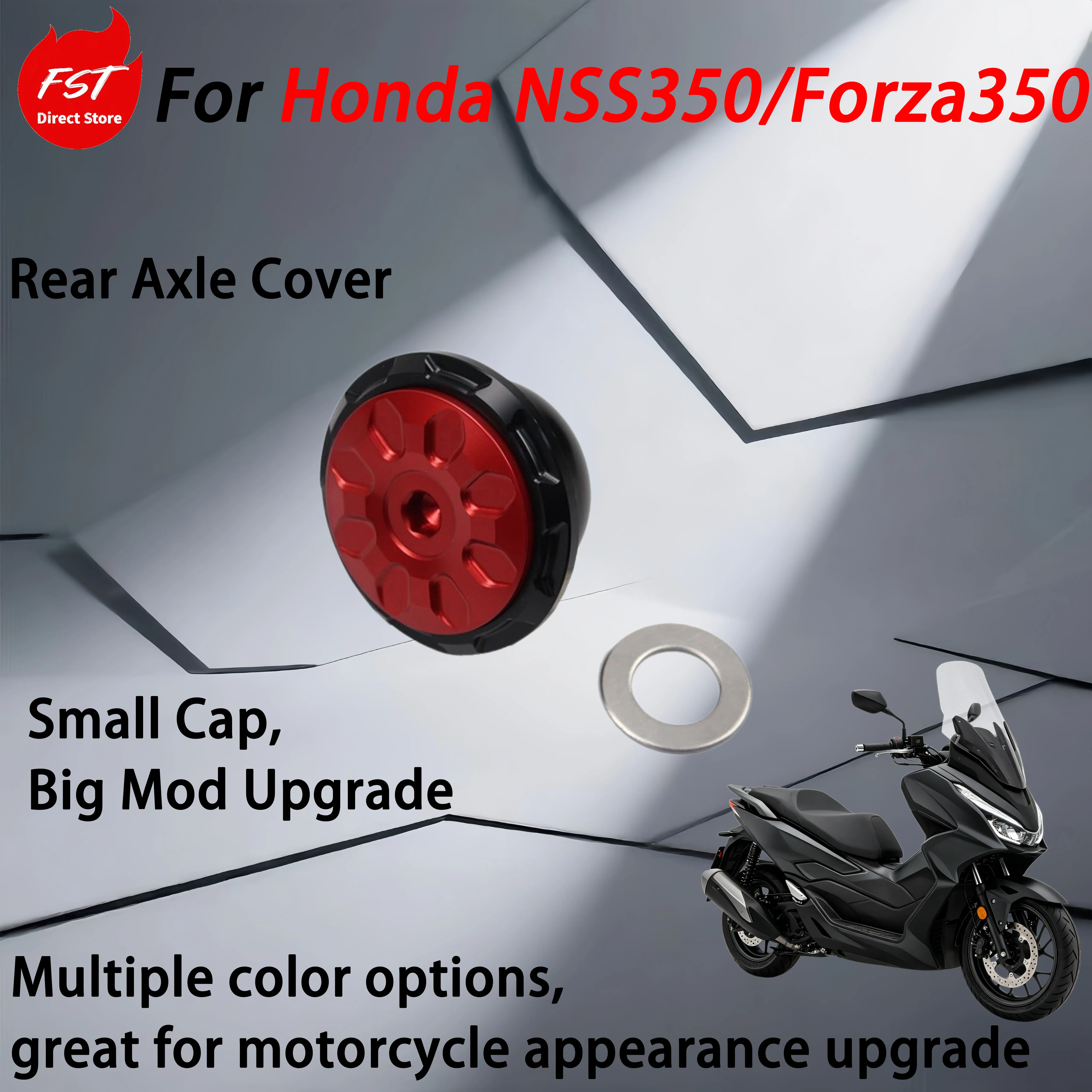 For Honda NSS350/Forza350 modification accessory - Rear axle decorative cover Multiple color options