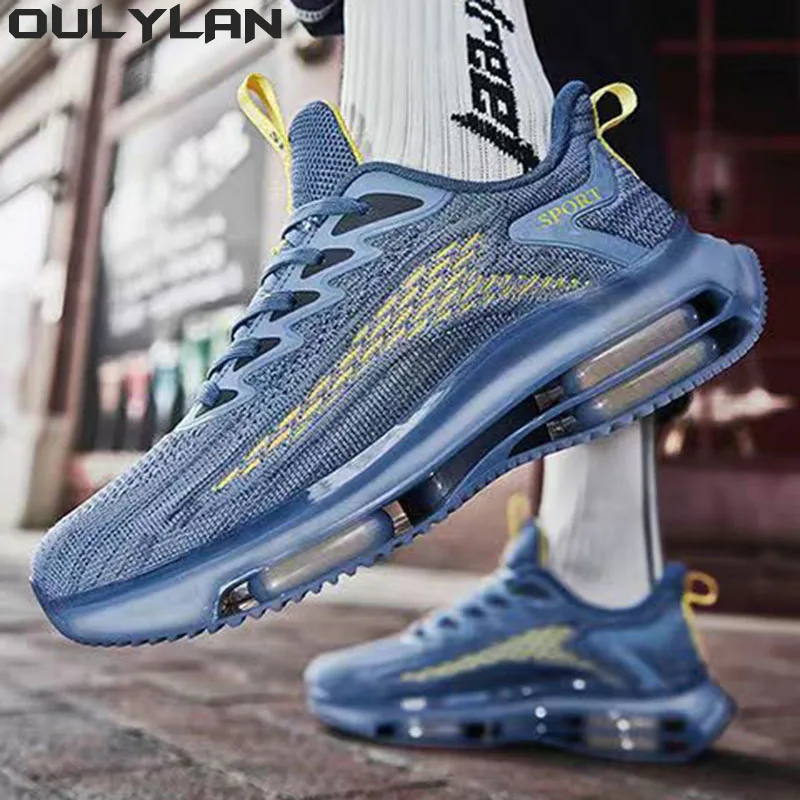 Oulylan Men Sneakers Anti-slip Outdoor Male Sneakers Soft Sports Shoes Walking Tenis Breathable Men Running Shoes Lightweight