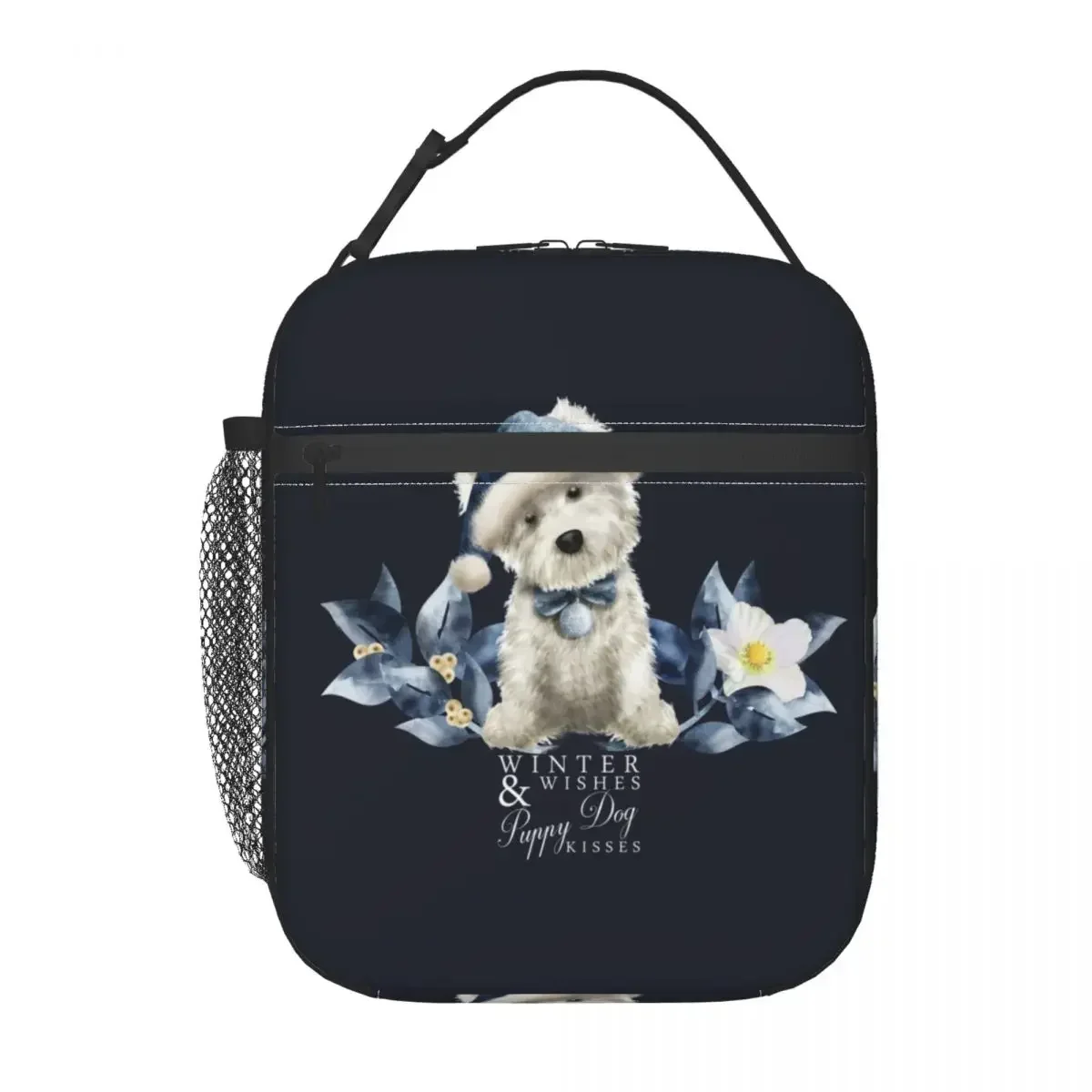 Cute West Highland White Terrier Dog Insulated Lunch Bag Leakproof Westie Puppy Cooler Thermal Lunch Box Office Picnic Travel