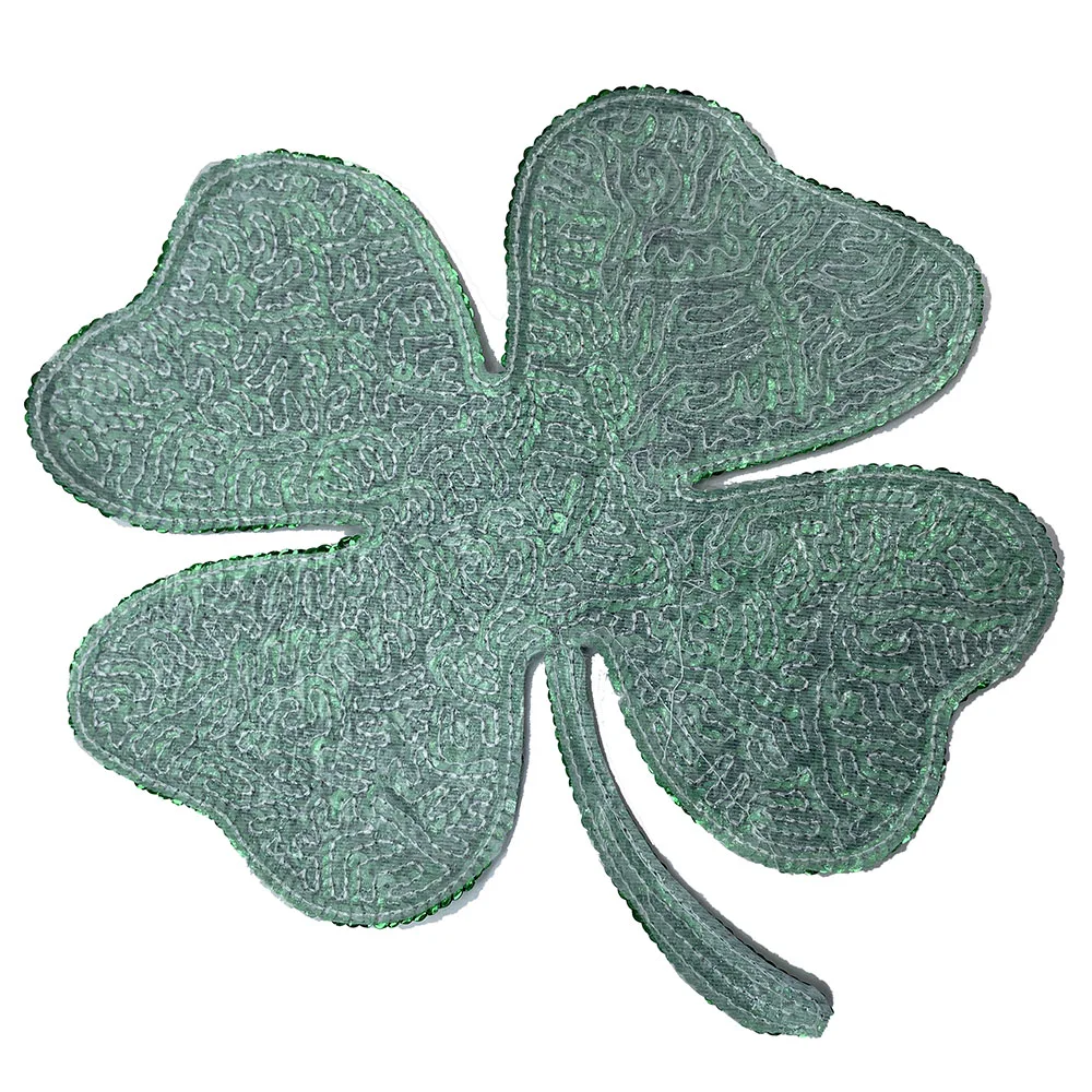 St. Patrick's Day Lucky Four-Leaf Clover Clover Ironable Sequin Patch DIY Clothing Accessories