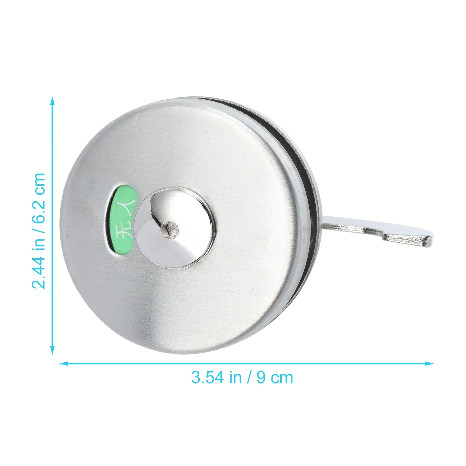 

Stainless Steel Green Red Indicator Toilet Door Lock Simple Public Toilet Indicator Latch For Airport Mall