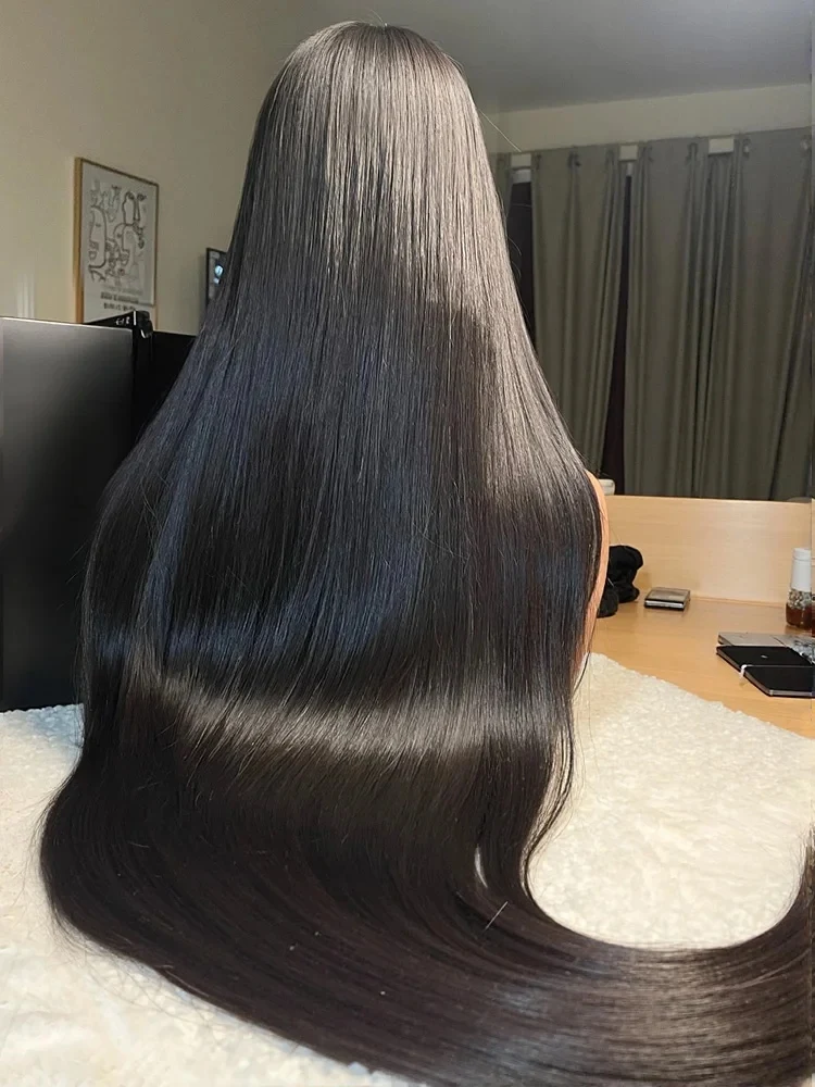 

36 40 Inch Bone Straight 13x6 HD Lace Frontal Wig 250 Density 13x4 Transparent Lace Front Pre Plucked 100% Human Hair For Women