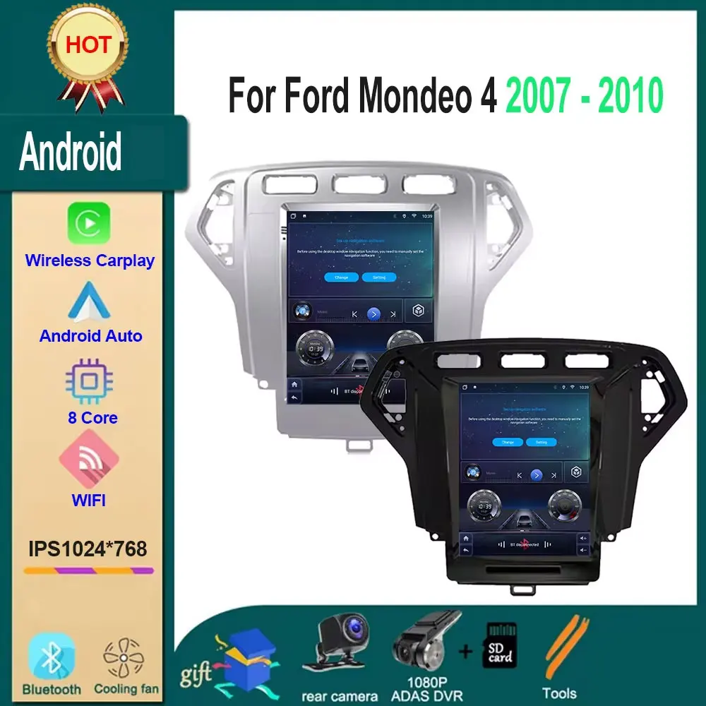 

Android Auto For Ford Mondeo 4 2006 - 2010 Car Radio Multimedia Video Carplay GPS Tools Fan NO 2din DVD