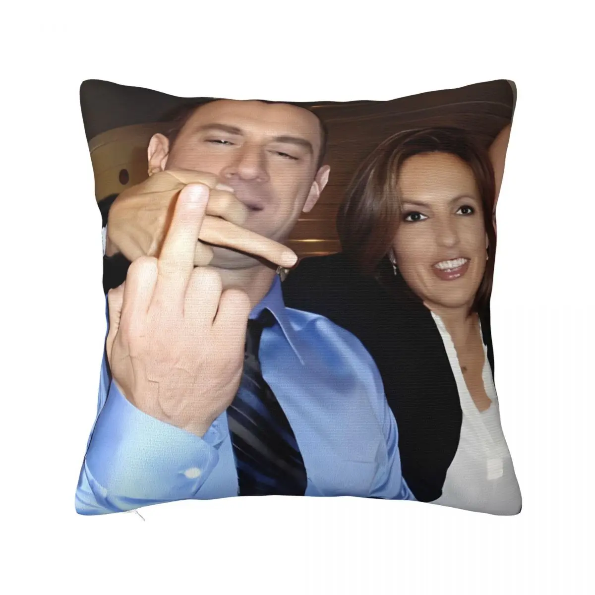 Decorative Pillow Cover Funny Elliott & Olivia Stuff Living Room Law and Order Movie Pillow Case Cover Zippered Multi Size