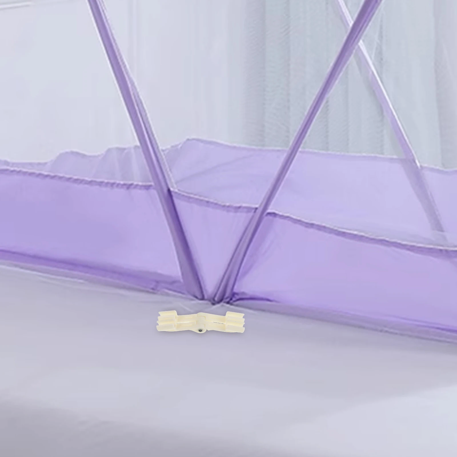 

Folding Net Fixer with Retainer Clips and Net Hooks Heavy Duty Canopy Hanging Clips for Stable Secure Tent Setup in Bedroom