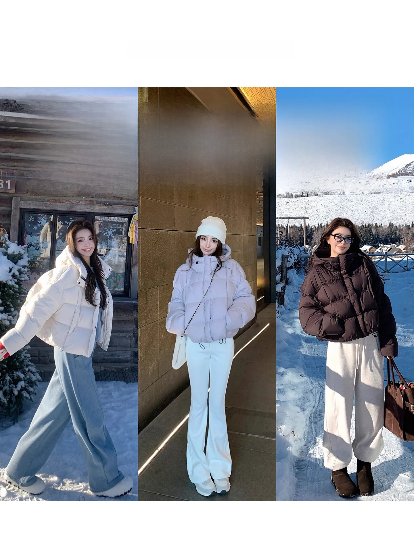 

Пуховик Lilylikes Puff Down Jaet, легкий, 90% белый пух, милый, свободный крой, теплый, длинный пуховик-пальто