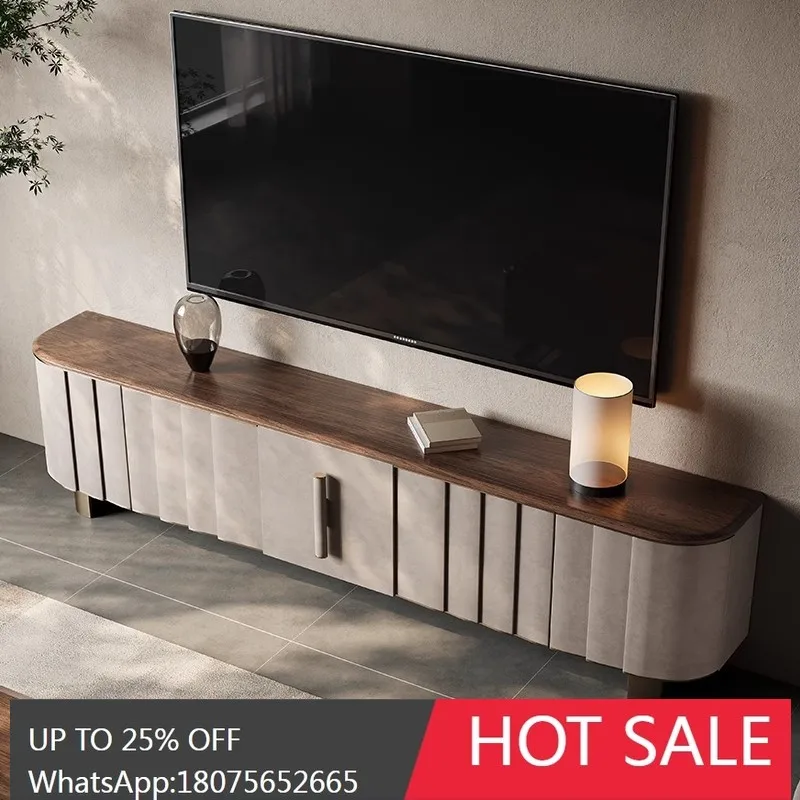 

SGF Light Luxury TV Cabinet Solid Wood Modern Wooden Floor Cabinet High-End Feel