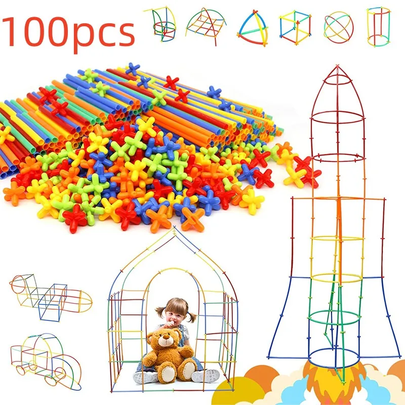 DIY splicing plastic toys Inserted Construction Assembled Blocks Bricks children Educational ToysParent child interactive toys