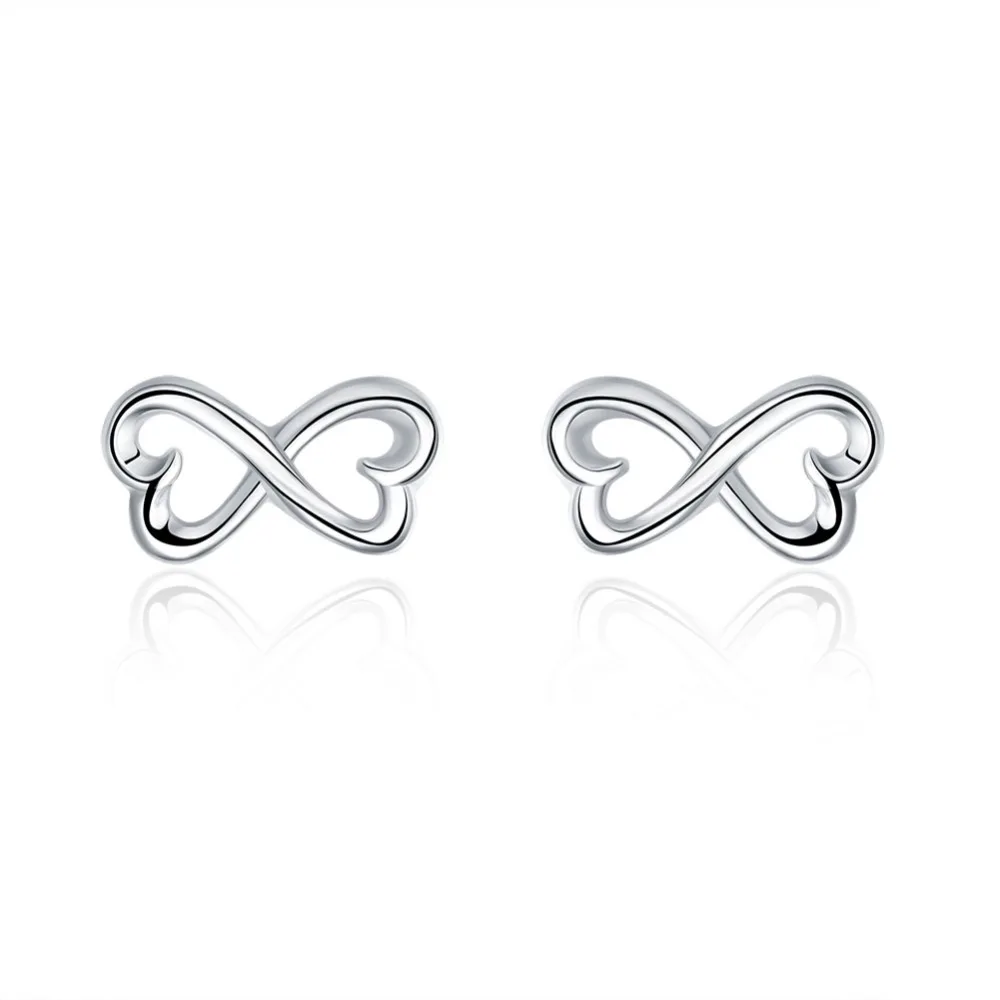 Hot 925 Pure Silver Jewelry, Simple Jewelry, Wedding Party Accessories, 8-line Bow Earrings, Female Jewelry, Holiday Gifts