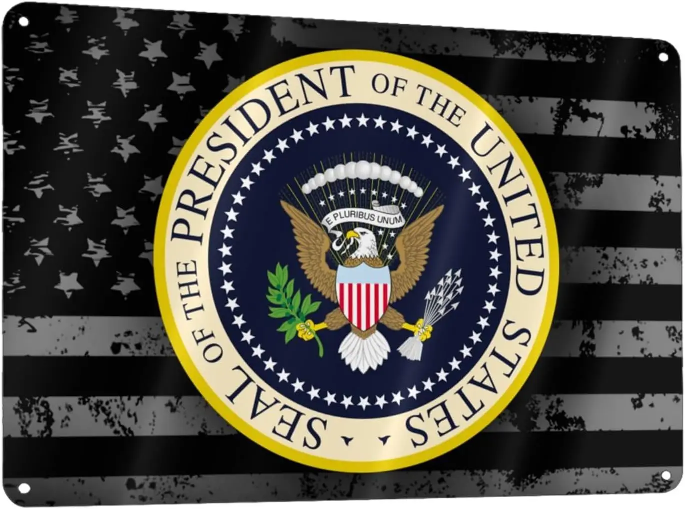 Presidential Seal United States Metal Sign, 8x12 Inch Metal Wall Art Signs Cover Aluminum for Men/Women/Indoor/Outdoor