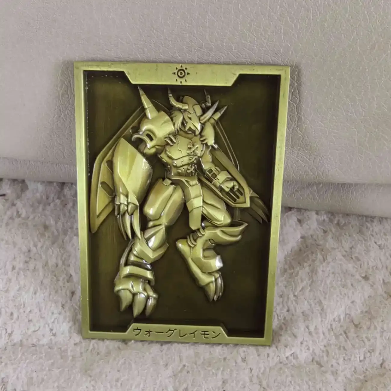 الرقمية الوحش الحرب Greymon بطاقة بطاقات Greymon الإغاثة ثلاثية الأبعاد جمع المعادن بطاقة Digimon أنيمي تمثال تحصيل لعب الاطفال هدية