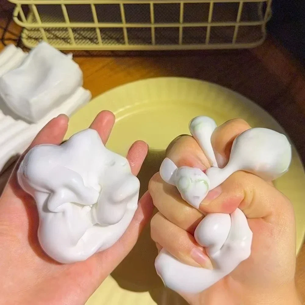 1T-Anti-Stress Squishy Toy Tofu Shaped ASMR Crunchy Satisfying Sound Sensory Fidget Gift for Kids Adults