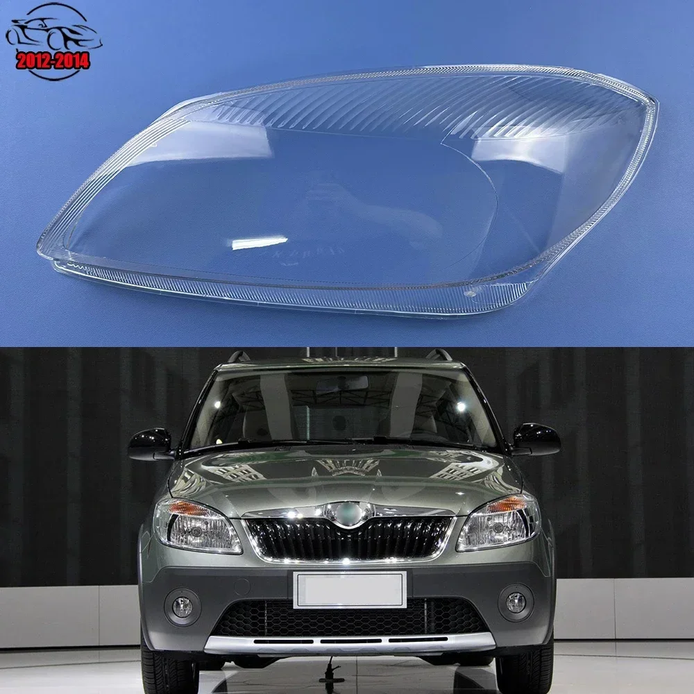 

For Skoda Fabia 2012-2014 Auto Front Headlight Cover Lens Transparent Glass Headlamps Lampshade Lamp Shell Masks