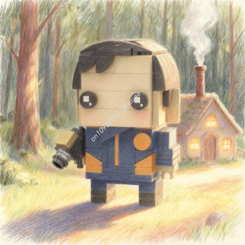 

151 шт. MOC Капитан Габриэль Lorca Brickheadz модель строительные блоки архитектура DIY рождественские подарки креативные игрушки идея образование