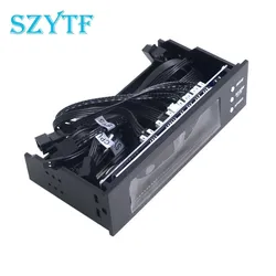 5.25 inch 12V PC Computer Fan Controller 3 Fan Speed Controller Temperature Sensor LCD Digital Display Front Panel for PC