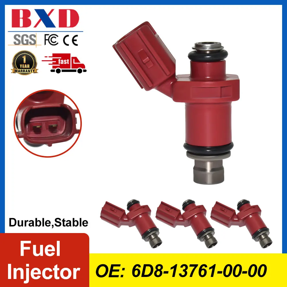 

Baixinde 1/4PCS Fuel Injector 6D8-13761-00-00 6D8137610000 For Yamaha N-Max R15, Exciter, M-Slaz, 80 BEL 75-90HP 4 Stroke