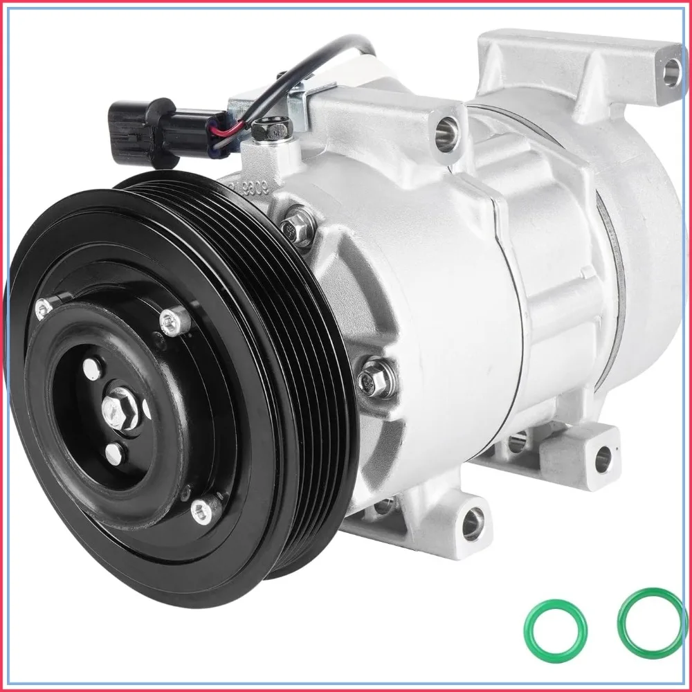 AC Compressor & A/C Clutch for Hyundai Accent 1.6L 2012-2017, Kia Rio 1.6L 2012-2017, Auto Temp Control Only, DVE12 Style, CO 20765C