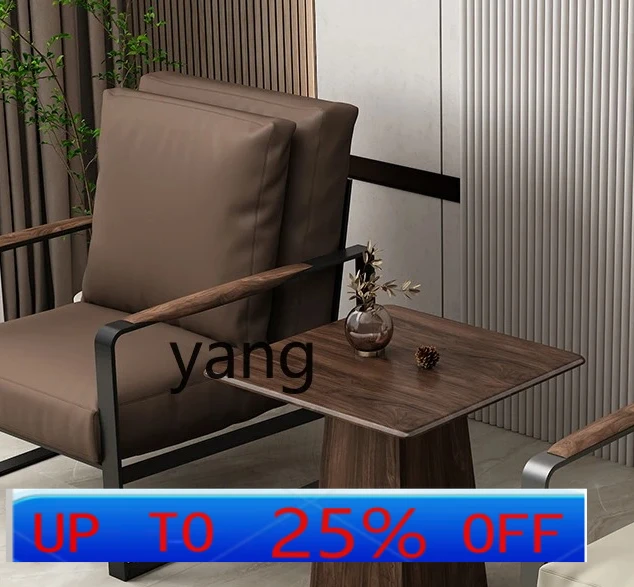 

LM household solid wood leisure chair three-piece set living room single sofa negotiation chair solid wood armchair