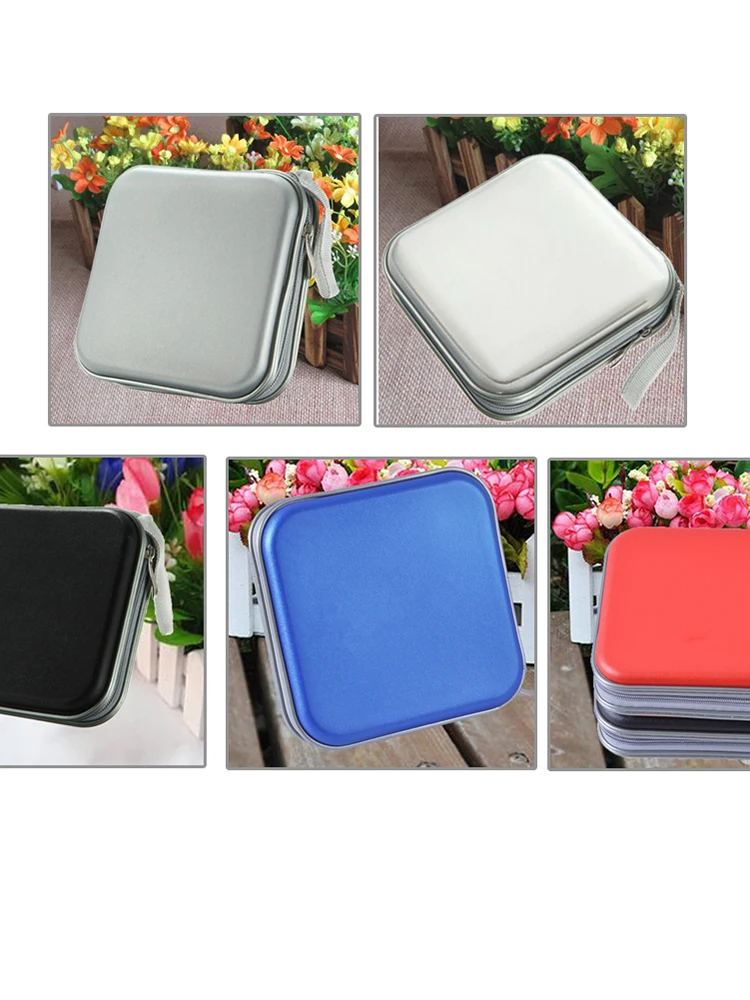 40 Disc Capacity Portable DVD CD Case for Car Media Storage Bag Fabric Square Mini CD Bag DVD Plastic Disc Storage Box