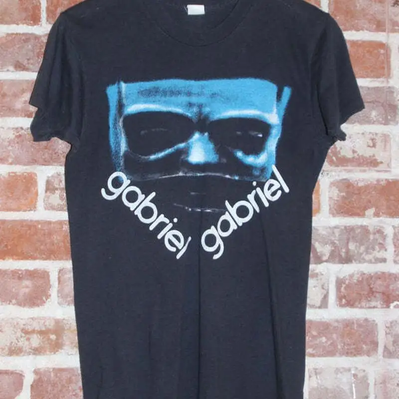 1982 بيتر غابرييل أمريكا جولة تي شيرت للجنسين الرجال النساء