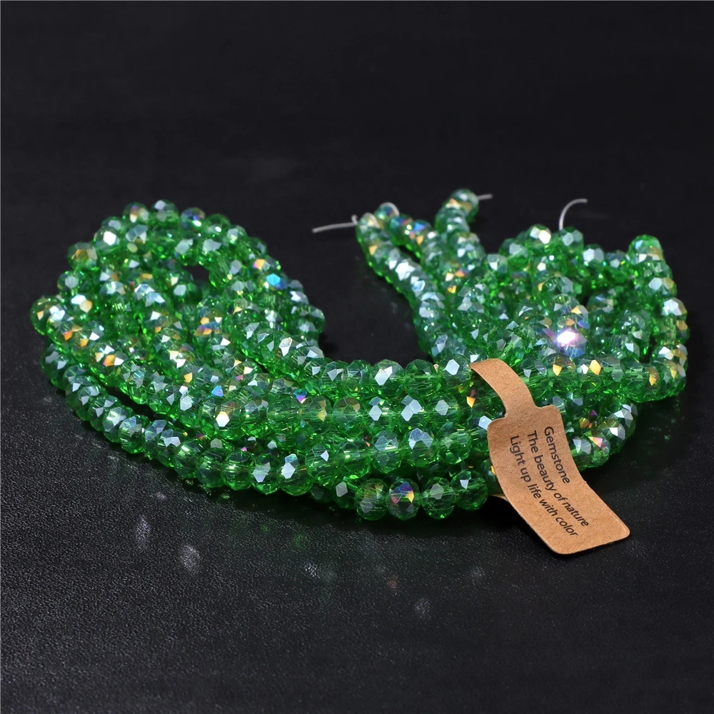 Großhandel 5 Strang/Los facettierte österreich ische Kristall perle Rondelle lose Abstand halter ab Farbe Glasperlen für Schmuck herstellung Zubehör – Detail 20