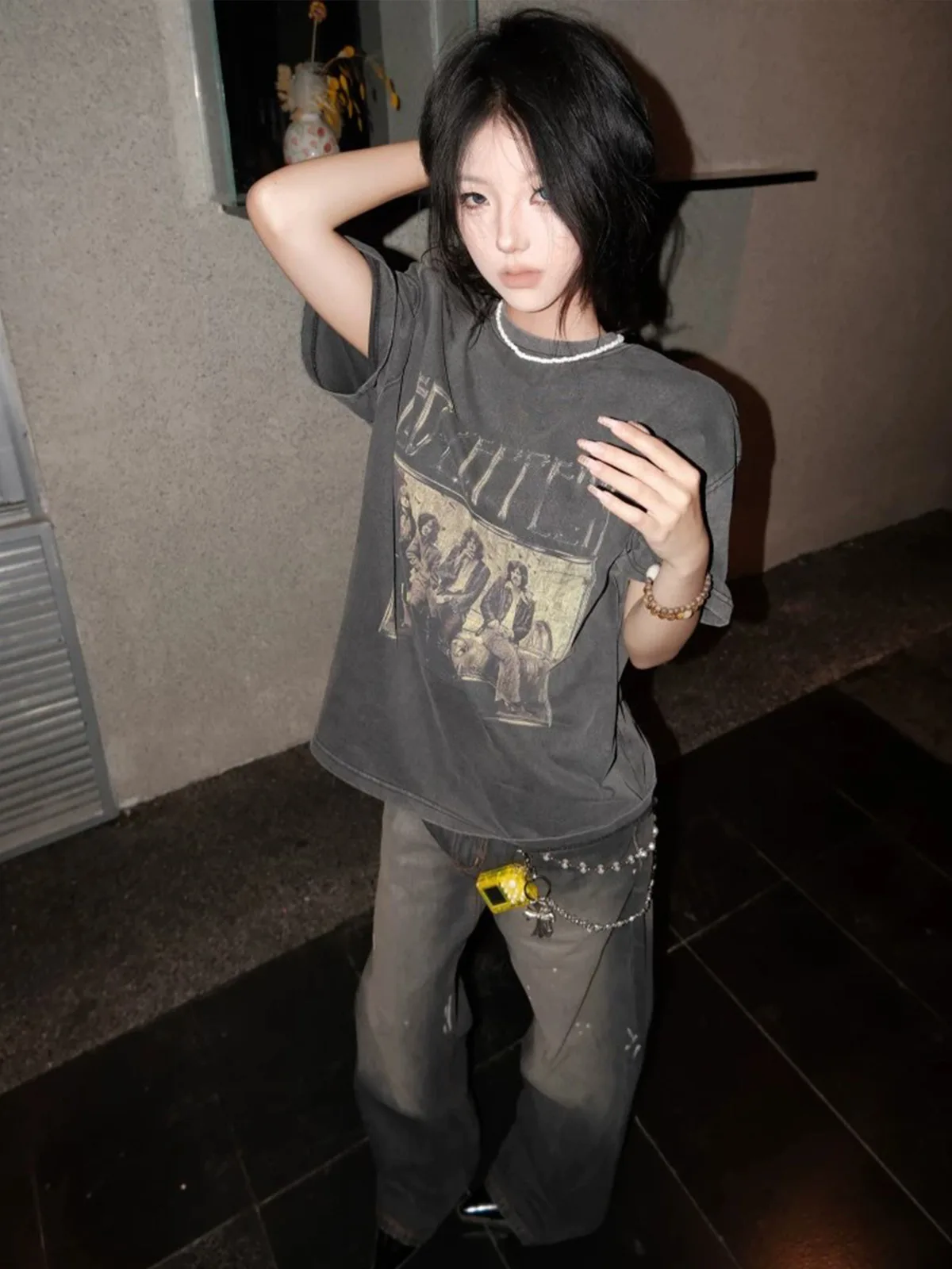 tiki short sleeve Korea Clothes t Shirt Breathable Tatting Daily None Fashionable Guangdong t Shirts