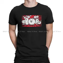 Nyanko Great War Harajuku TShirt The Battle Cats Cat Game Creative Streetwear Casual T Shirt Men Tee Unique Polyester