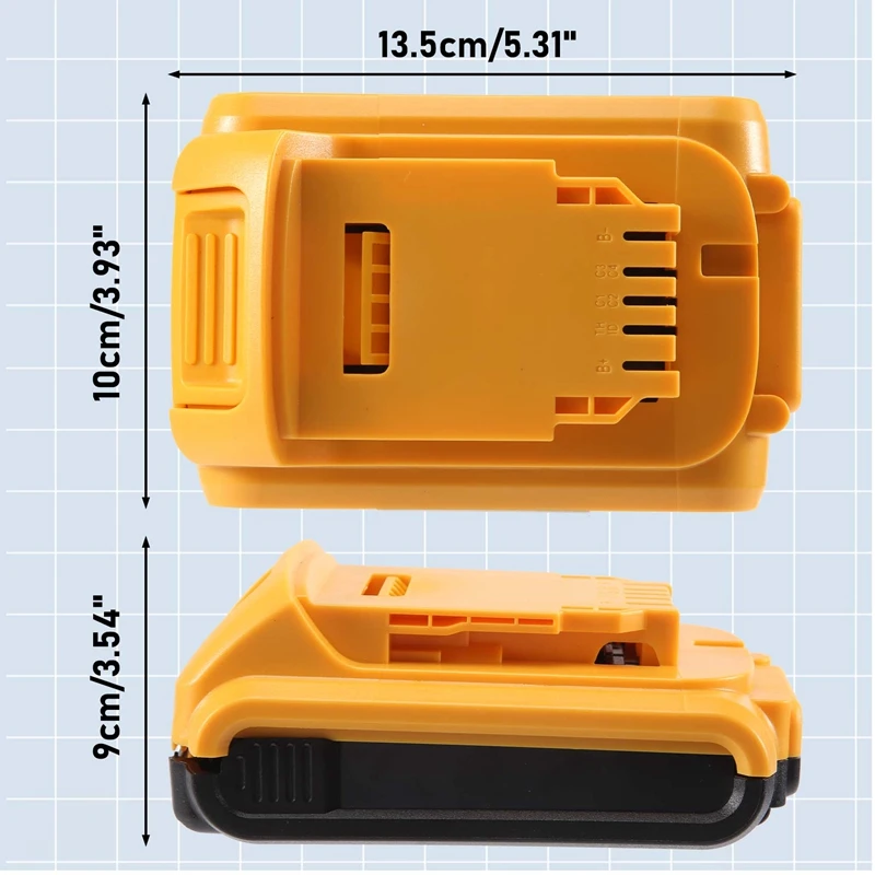 Battery Replacement Plastic Case For Dewalt 20V DCB201,DCB203,DCB204,DCB200 18V Li-Ion Battery Cover Parts For 3A 4A 5A