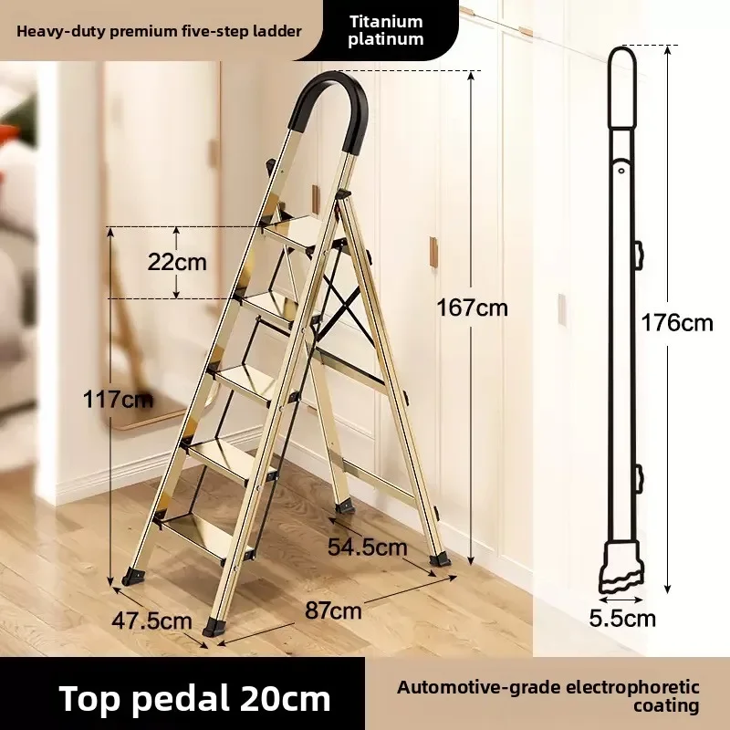 

Multi-functional Household Goods Ladder Household Herringbone Ladder Multifunctional Folding Ladder Telescopic Stairs