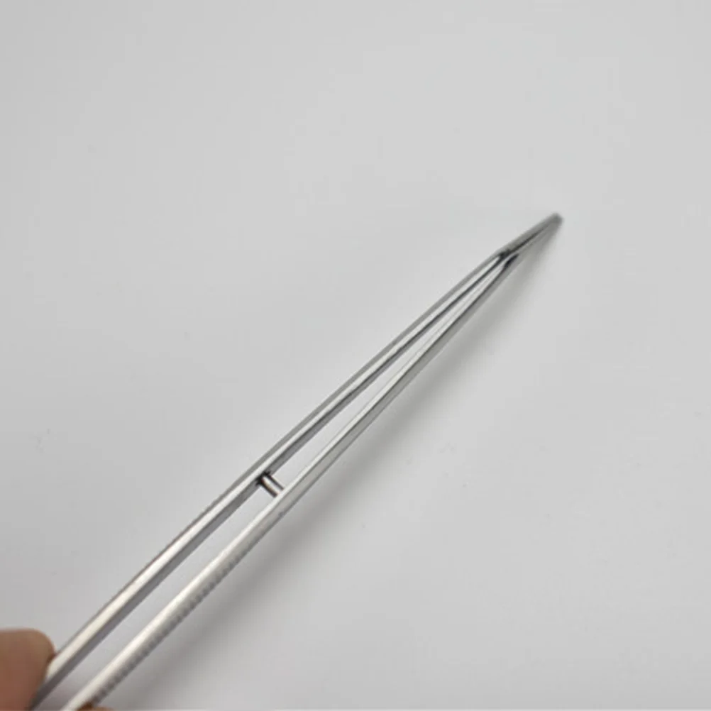 

3pcs Long Straight Forceps Tweezers Toothed Stainless Steel Lash Dental Care Tool Ergonomic Design Practical
