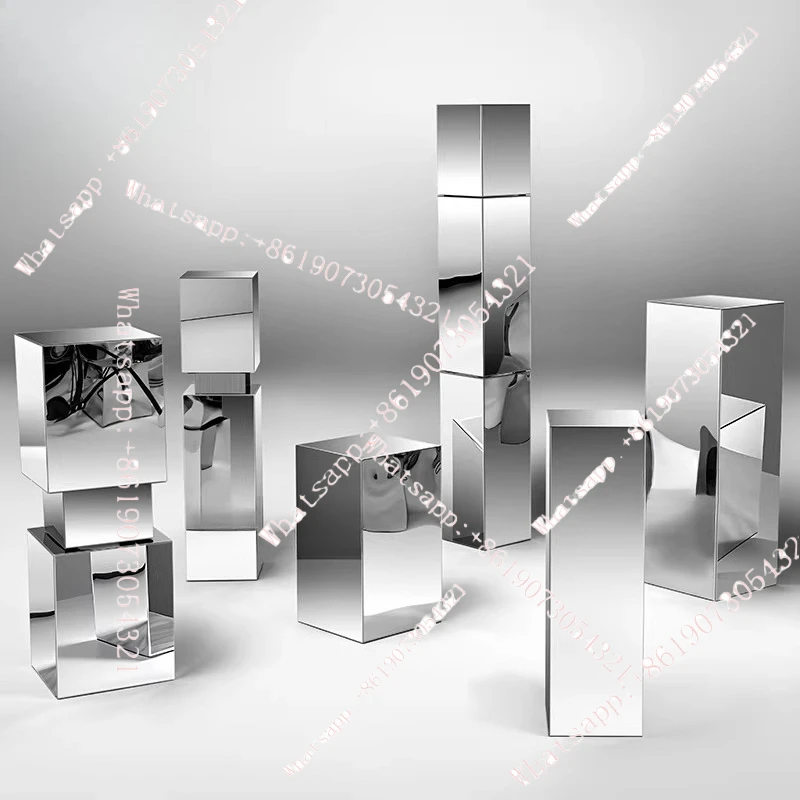 8K mirror water ripple three-dimensional stainless steel decorative ornament display Zhongdao water table clothing model display