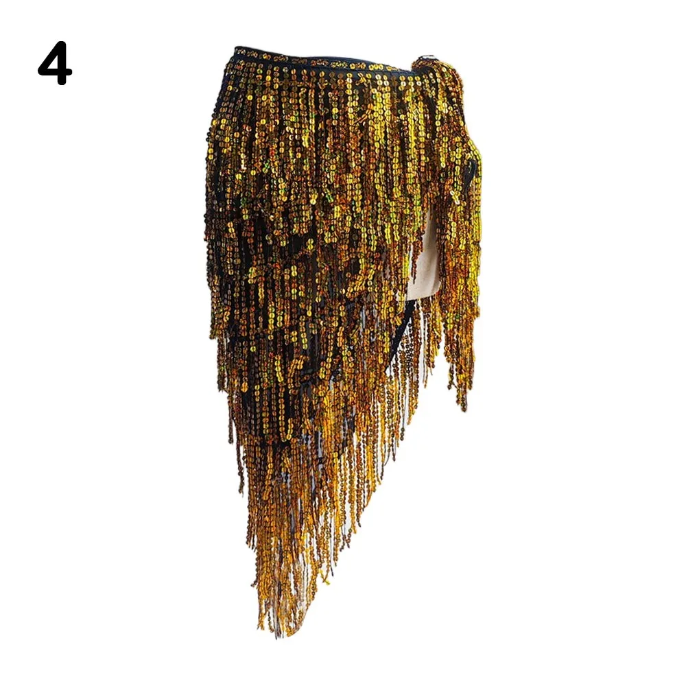 

Show Costumes Tassels Sequin Fringed Skirts Bohemian Sequins Belly Dance Belt Sexy Waist Chain Female