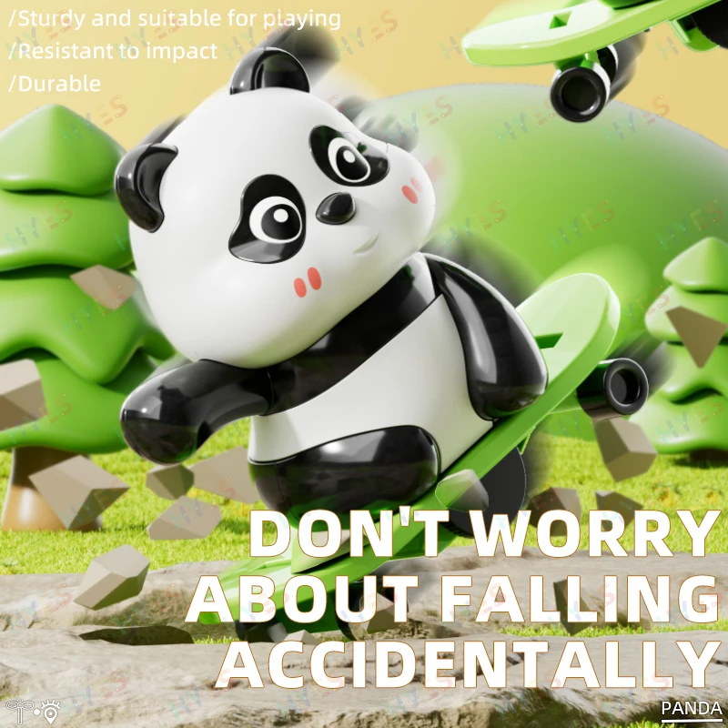 Zabawki nakręcane HYES Panda o tematyce sportowej, nakręcane pandy, zabawne edukacyjne zabawki nakręcane ze zwierzętami, świetne prezenty dla dzieci, chłopców i dziewczynek.