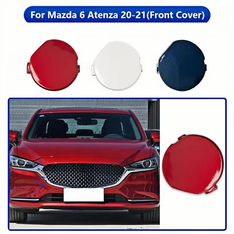 For Mazda 6 Atenza 2020 2021 Car Front Rear Bumper Tow Hook Cover Cap Trailer Hauling Eye Lid